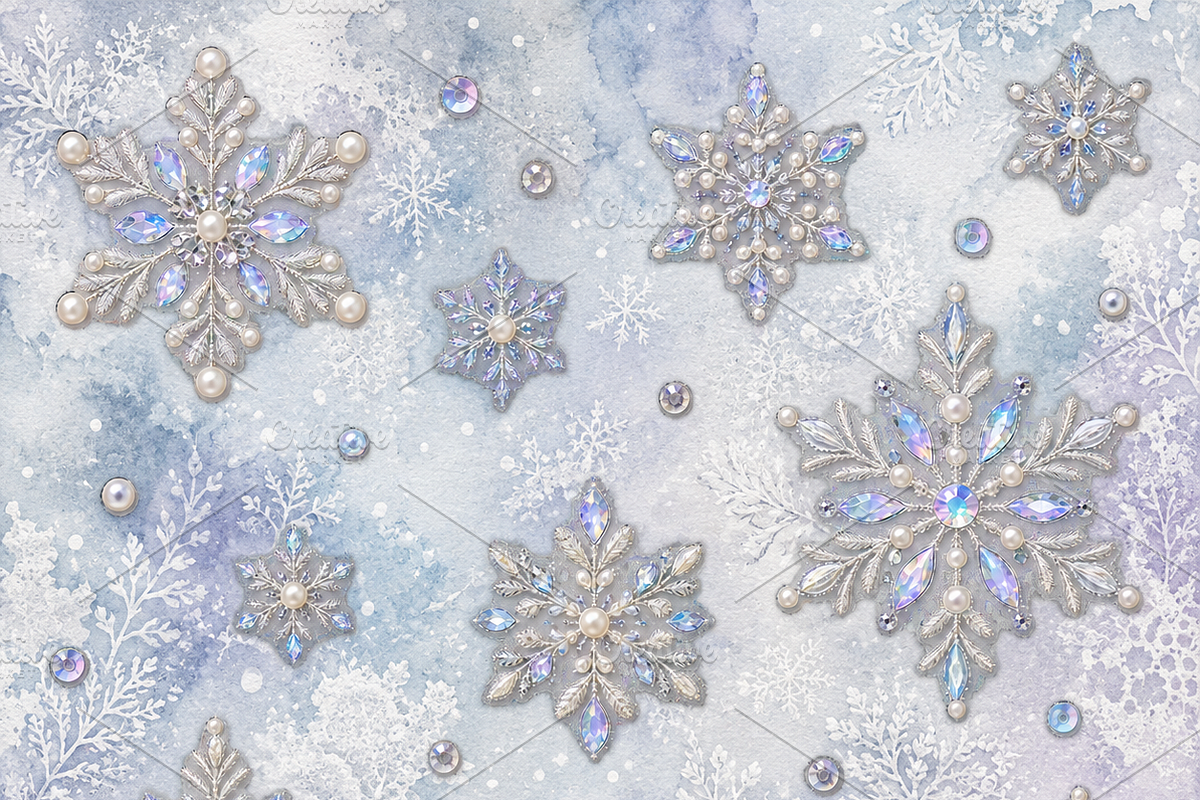 Iridescent Snowflakes PNG, an Object Graphic by The Edit (Photo 3 of 3)