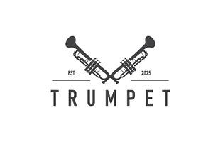minimalist music trumpet logo design, a Branding & Logo Template by Maylianaw28