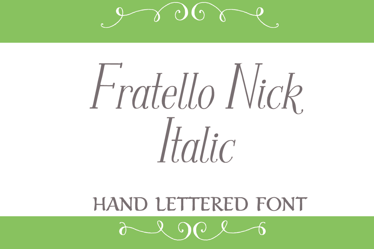 Sale-Fratello Nick Italic Font preview 2