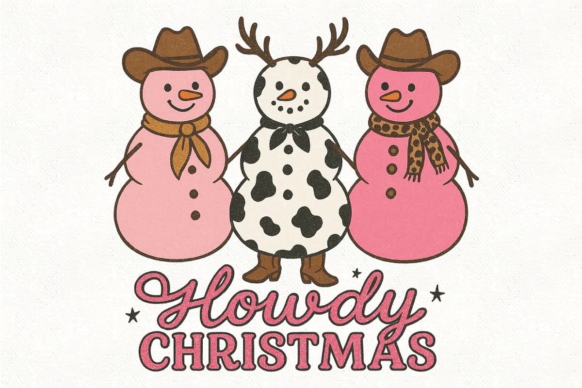 Howdy Christmas PNG Western Cowboy, an Illustration by CraftArtStudio (Photo 1 of 4)