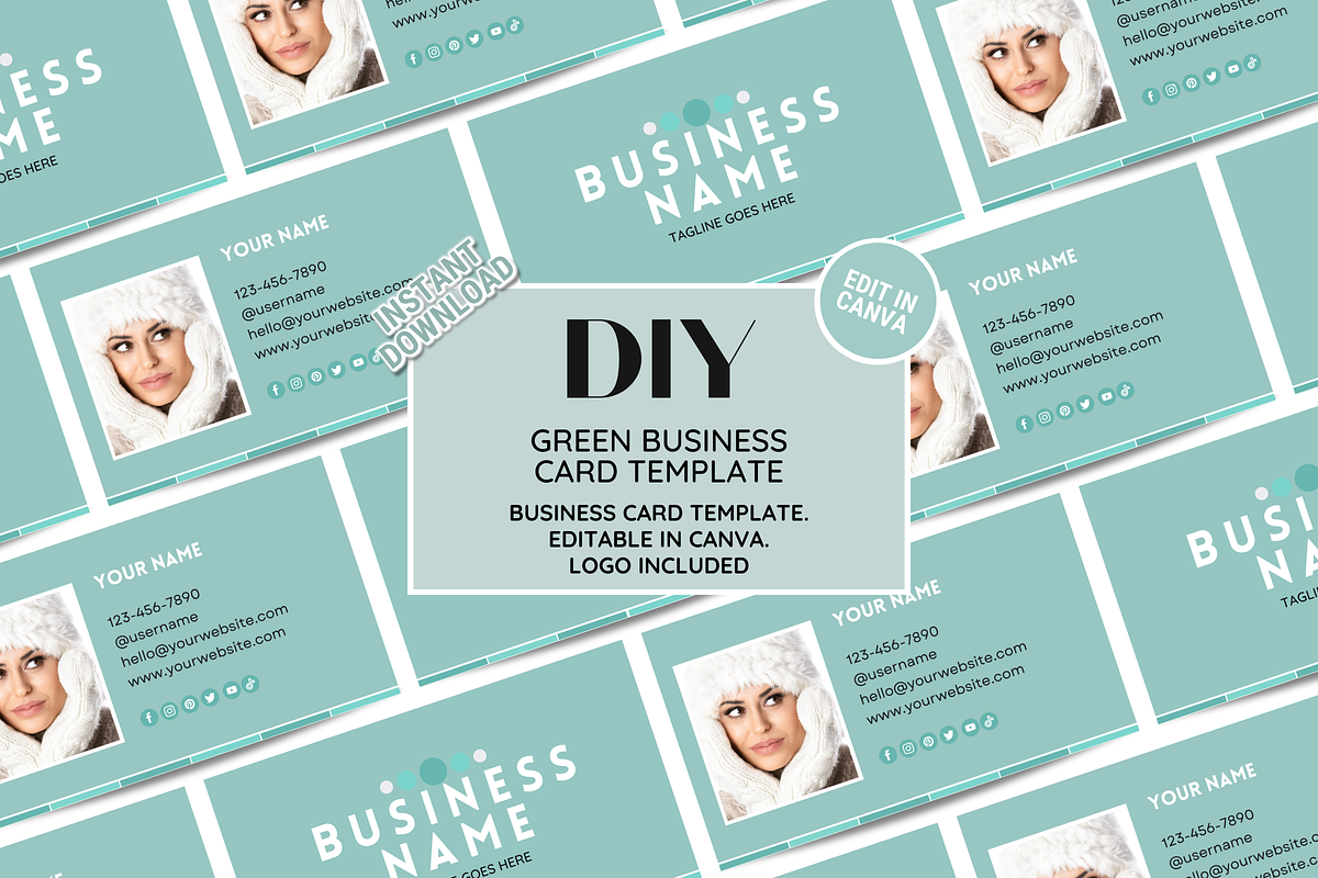 Business Card Template - 2 sides, a Business Card Template by SunshineStudioBoutique (Photo 2 of 9)