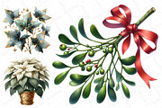 Christmas Garden Watercolor Clipart, an Illustration by DreamPrint404 (Thumbnail 4 of 5)