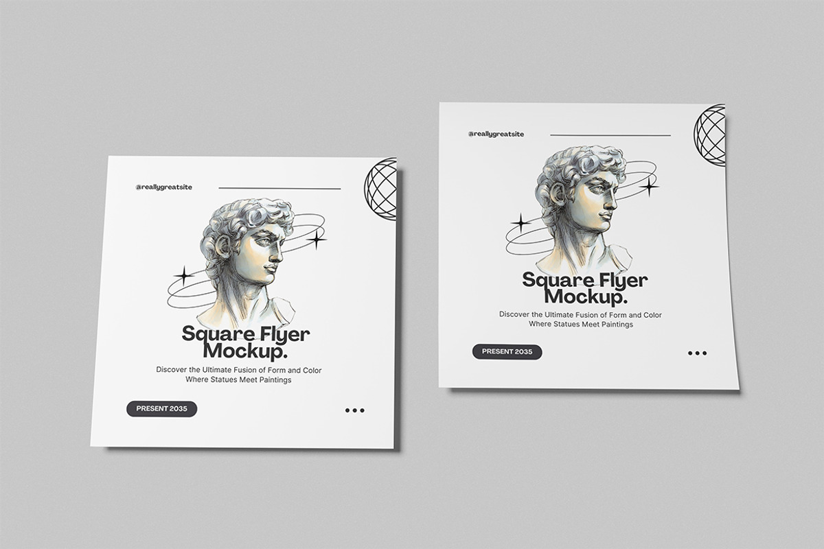 Square Flyer Mockup, an Advertising Mockup by xavier_studio (Photo 3 of 5)