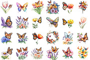 Floral Butterfly Monarch Spring Clip, an Illustration by Sublimation Artist (Thumbnail 2 of 6)