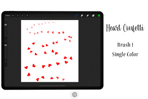 Procreate Heart Confetti Brush