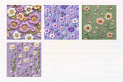Small Floral Knitted Seamless Patter, a Pattern Graphic by CreationArt (Thumbnail 5 of 5)