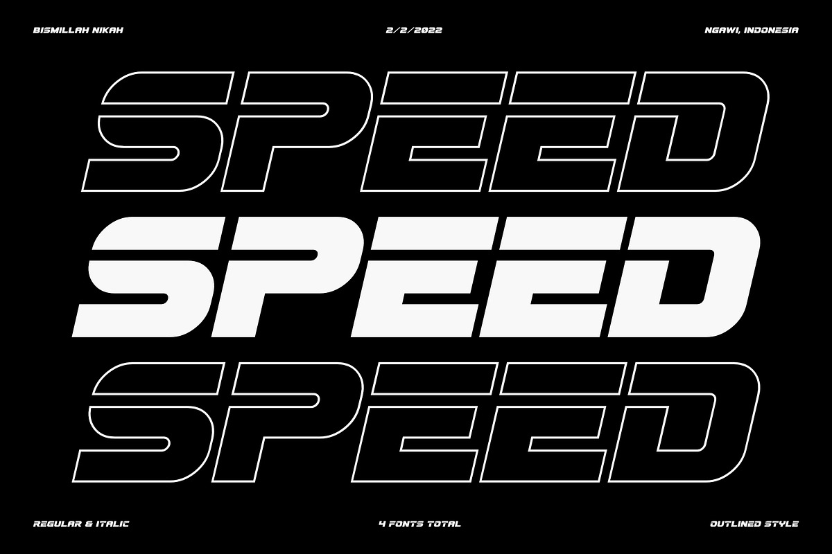 SPEED FEZ FONT, a Sans Serif Font by Andika Fez (Photo 1 of 9)