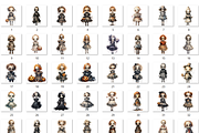 Halloween Spooky Dolls Clipart, an Illustration by GiraffeCreative (Thumbnail 8 of 9)