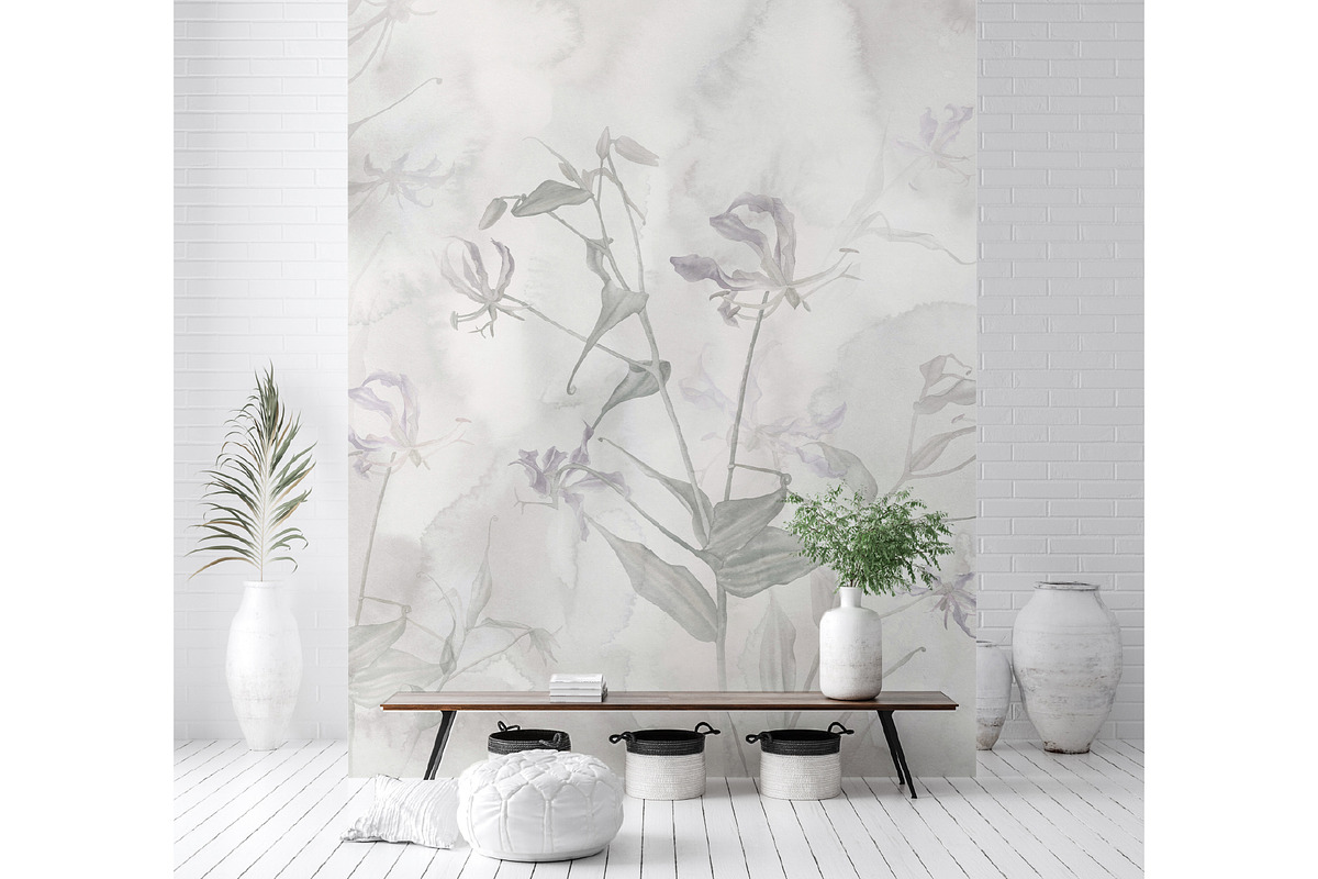 Glorioza floral wall mural, a Wallpaper Graphic by Timofi Art (Photo 5 of 18)
