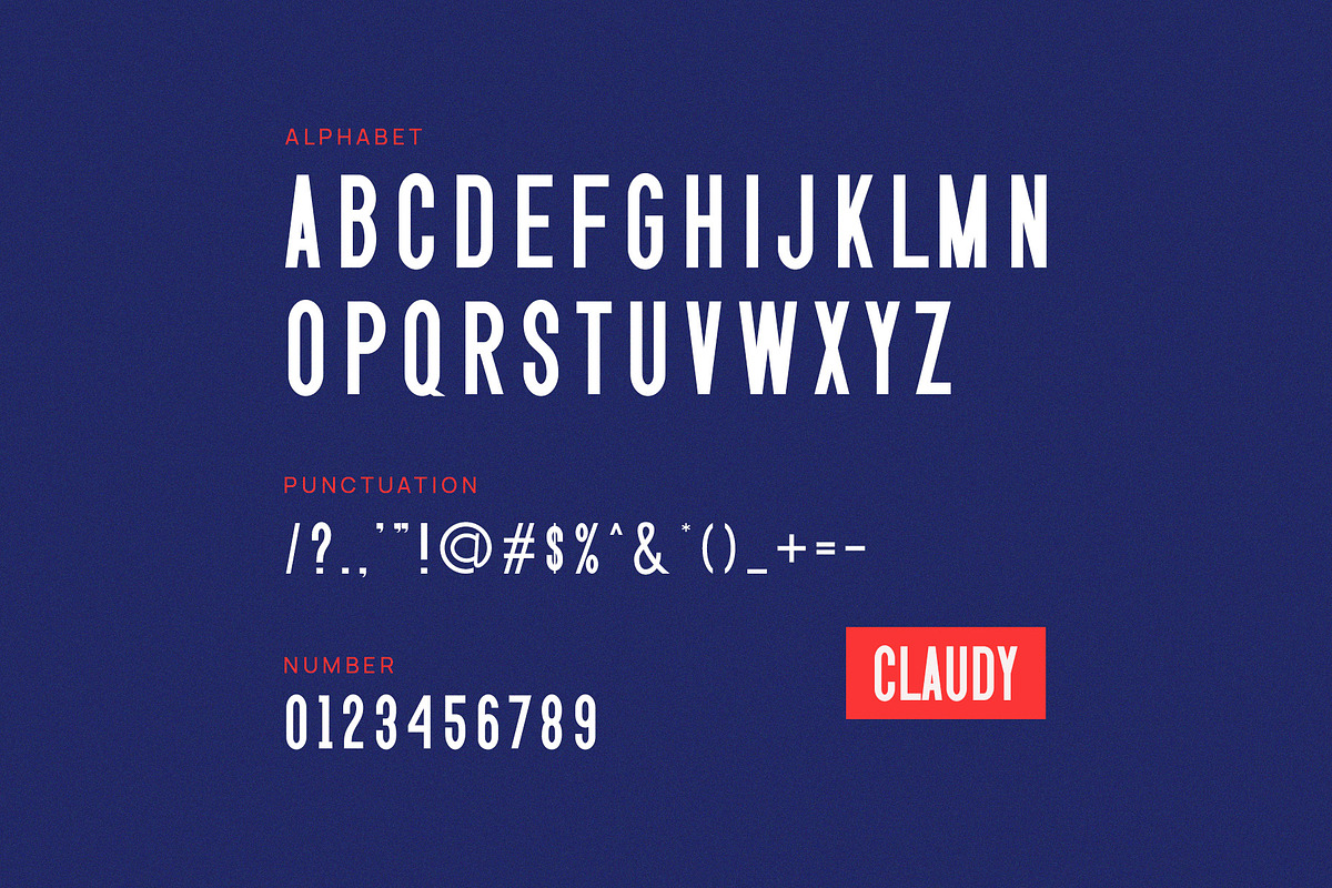 Claudy Modern Sans Serif Font preview 8