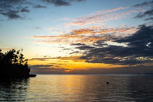 Sunset on Lia beach, Waleakodi Island, Togian archipelago, Sulaw