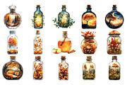 Autumn in a Bottle Clipart Set, an Illustration by Craft Nest (Thumbnail 2 of 4)