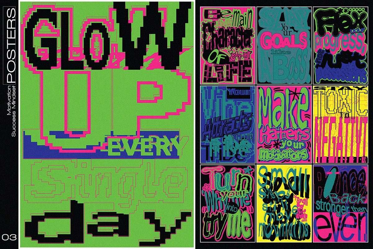 Motivational Poster Set-10 Designs#3, a Graphic by 159room.studio (Photo 1 of 6)