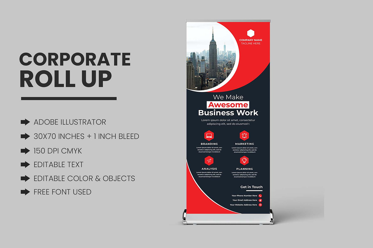 Corporate Roll Up Banner Template, a Flyer Template by nandinigraphics (Photo 2 of 4)