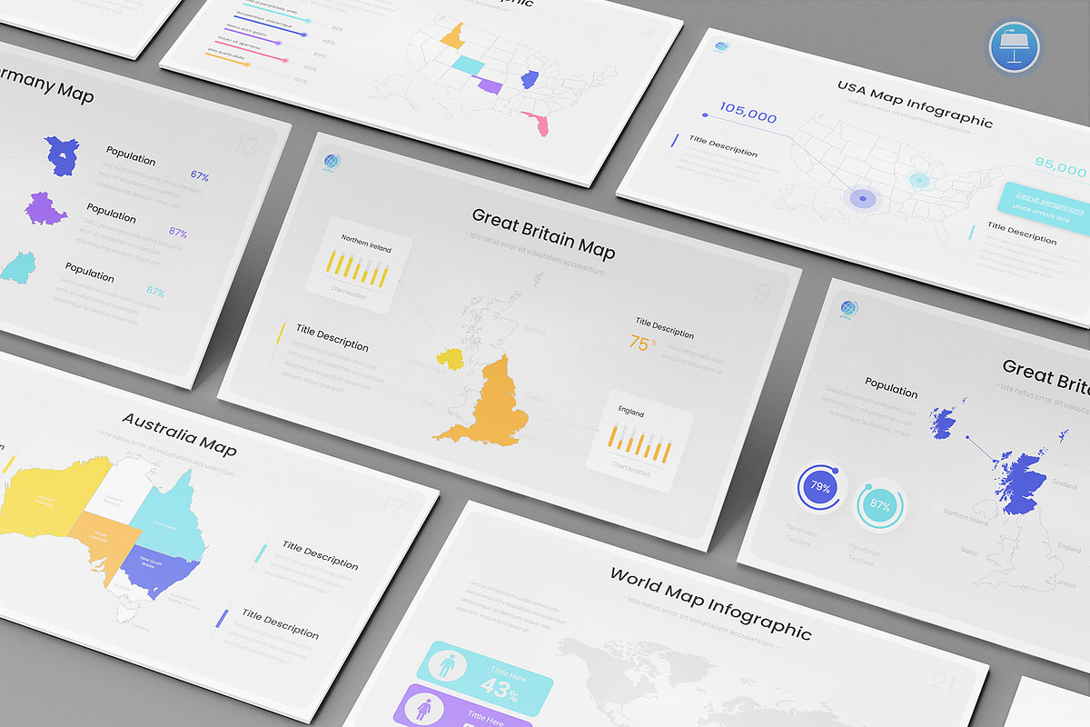 World map Keynote, a Presentation Template by Pixslides (Photo 1 of 6)