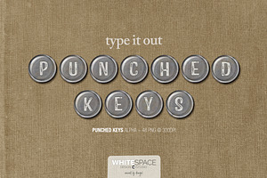Punched Keys Alphabet