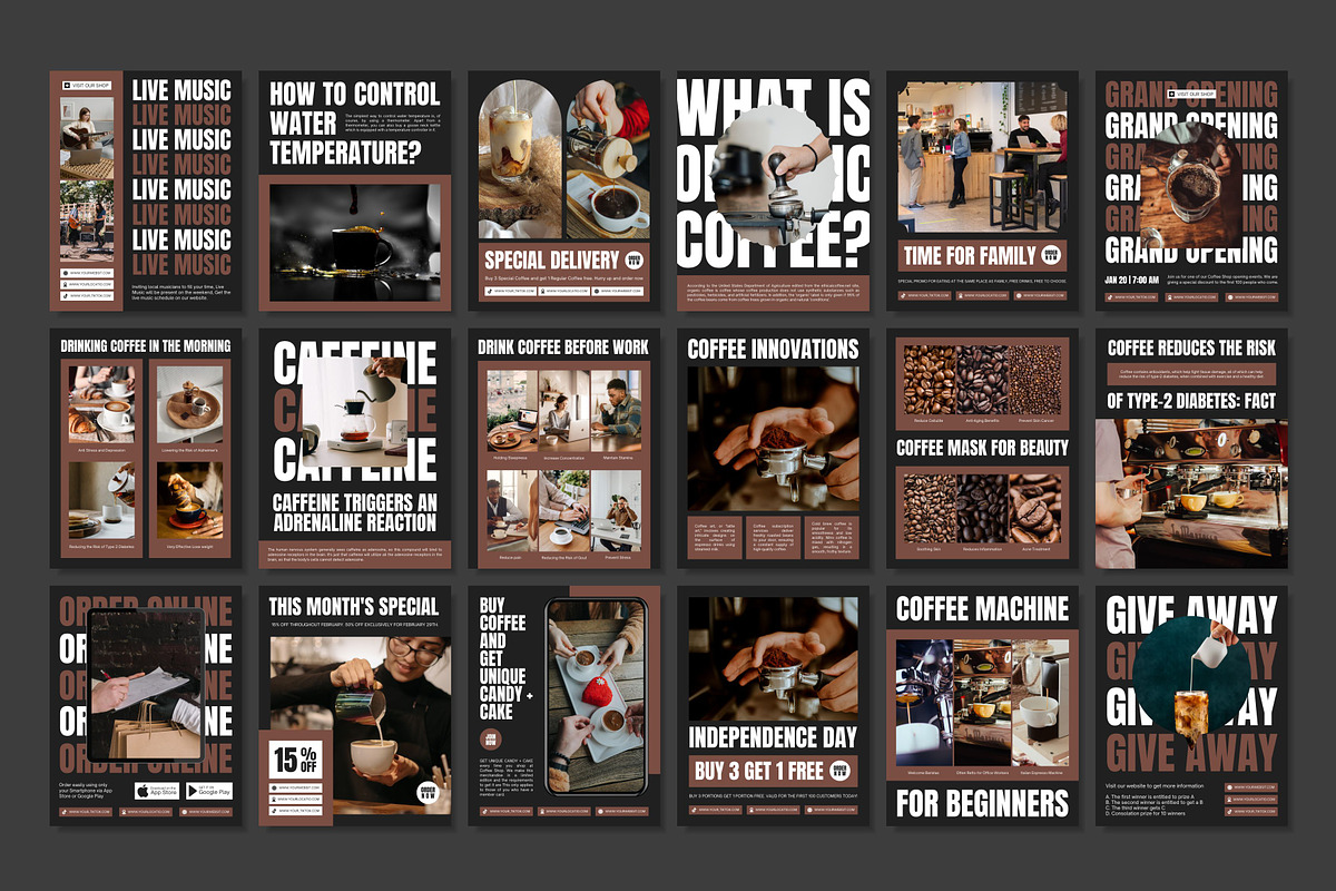 Coffee Black Template, a Social Media Template by Kalubuak (Photo 5 of 10)