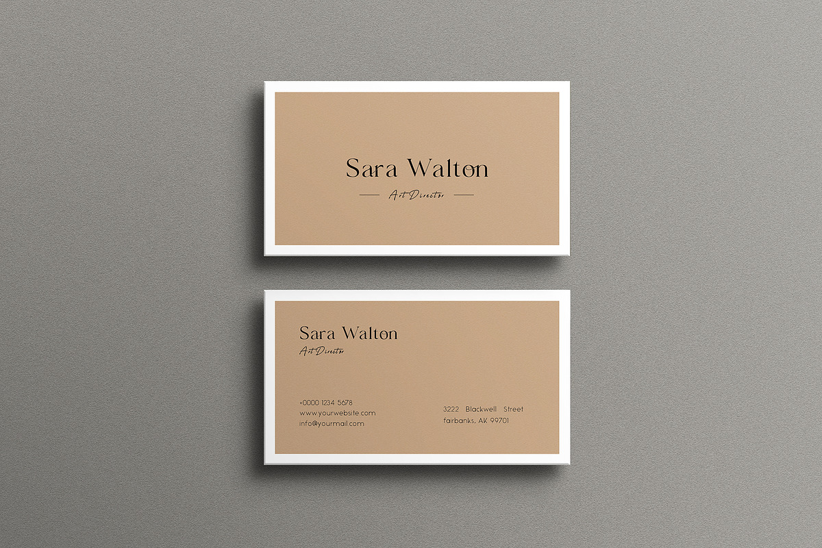 Elegant Minimal Business Card, a Business Card Template by Saman Osama (Photo 3 of 5)
