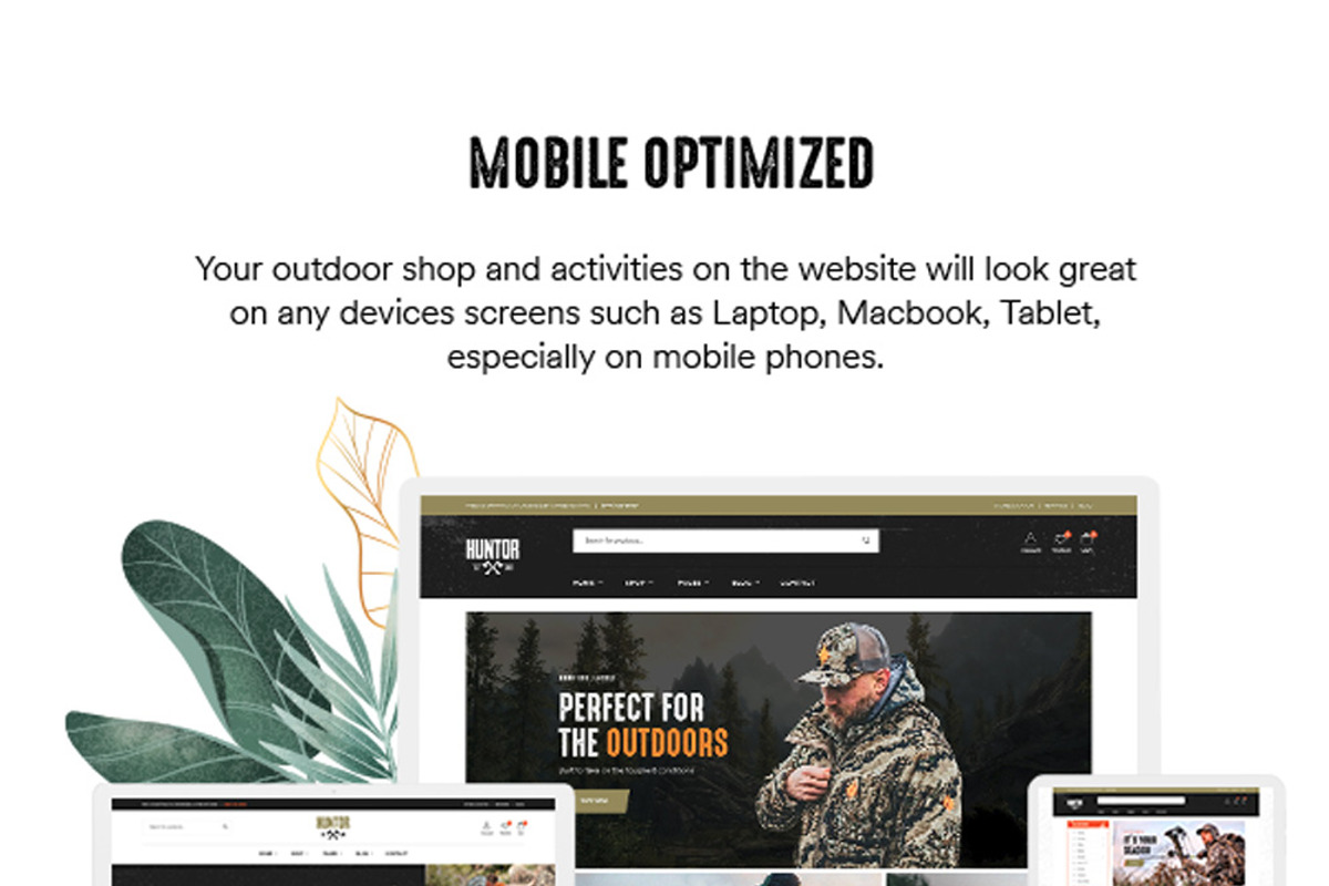 Leo Huntor - Hunting & Outdoor Gear, a Bootstrap Template by LeoTheme (Photo 8 of 11)