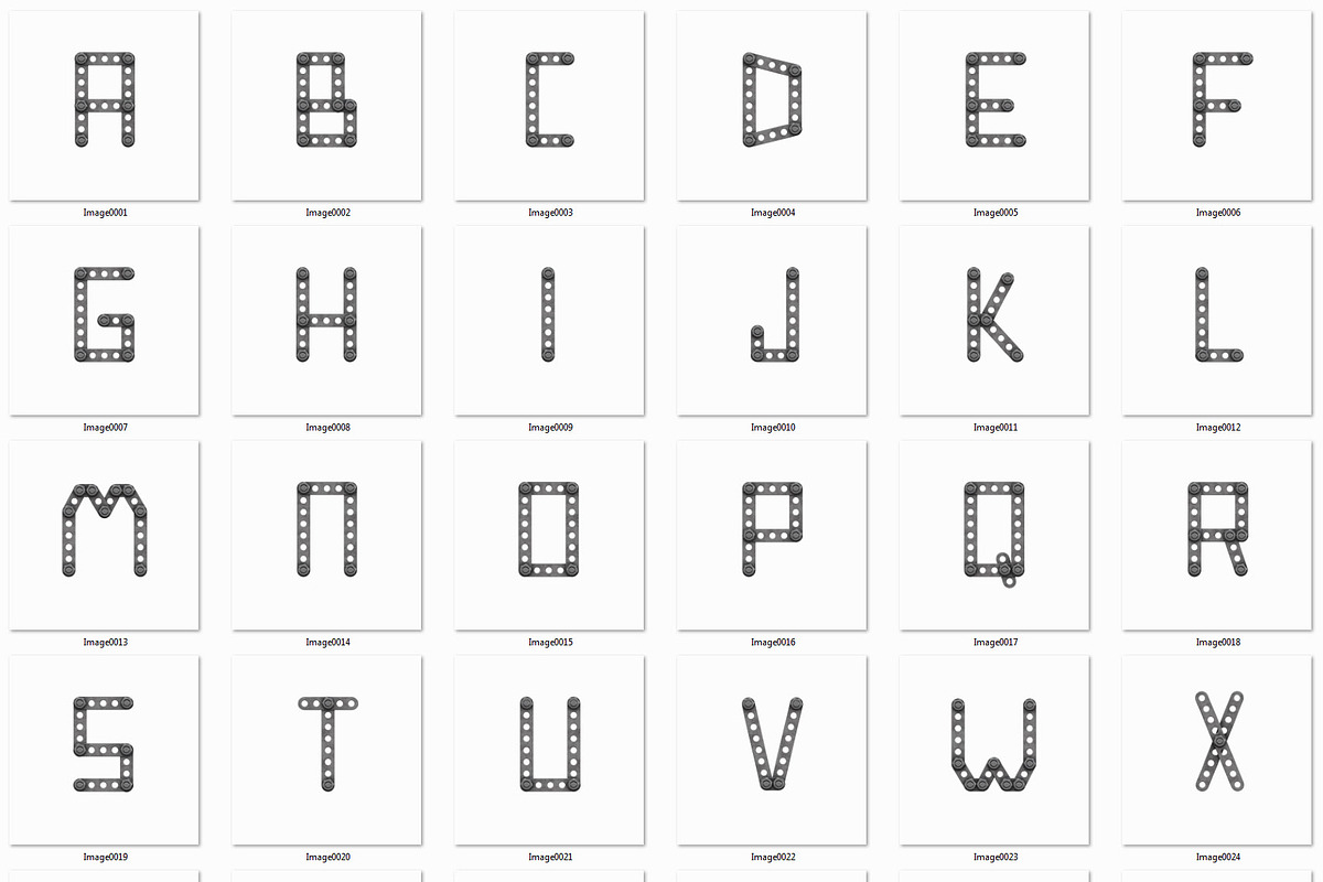 Construction Kit 3D Lettering, a Background Graphic by TVartworks (Photo 11 of 14)