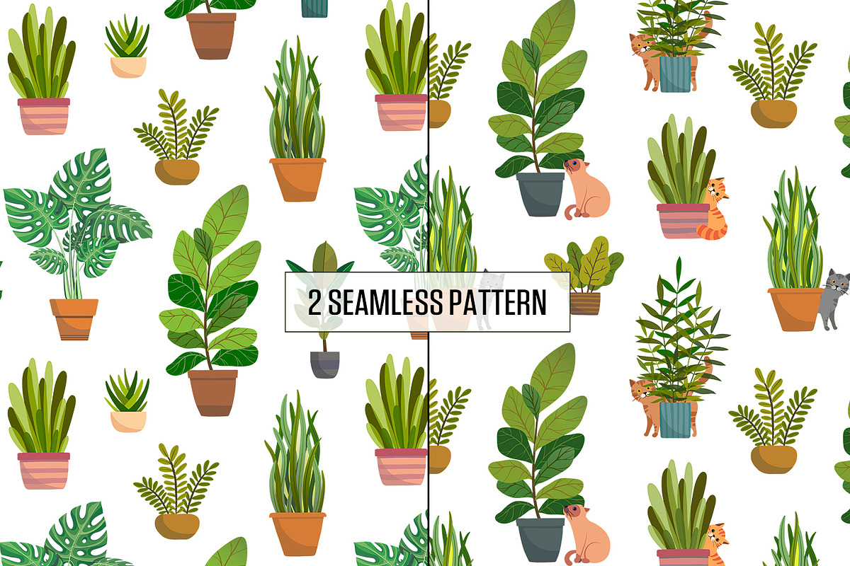 House plants and cats, an Object Graphic by Green_leaf_17 (Photo 3 of 3)