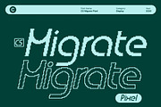 CS Migrate Pixel, a Sans Serif Font by Craft Supply Co. (Thumbnail 1 of 8)