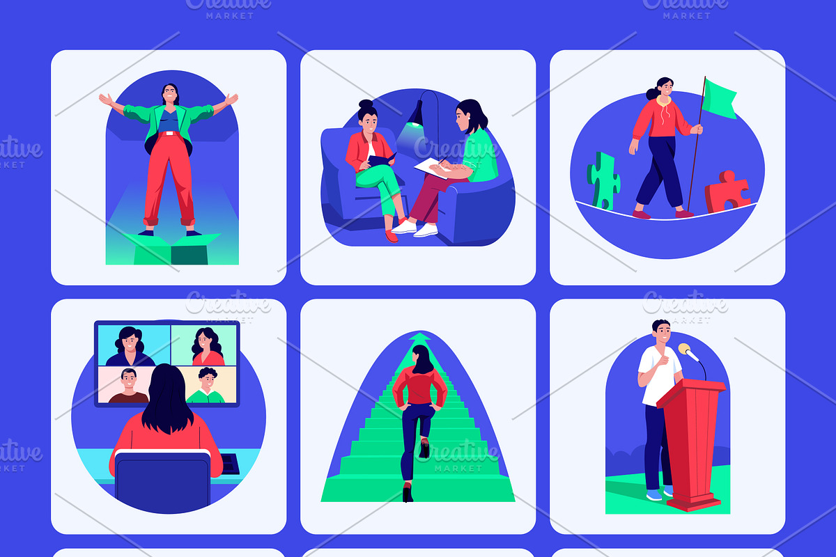 Young Leaders Dream Illustration Set, a Technology Illustration by Brickclay (Photo 8 of 10)