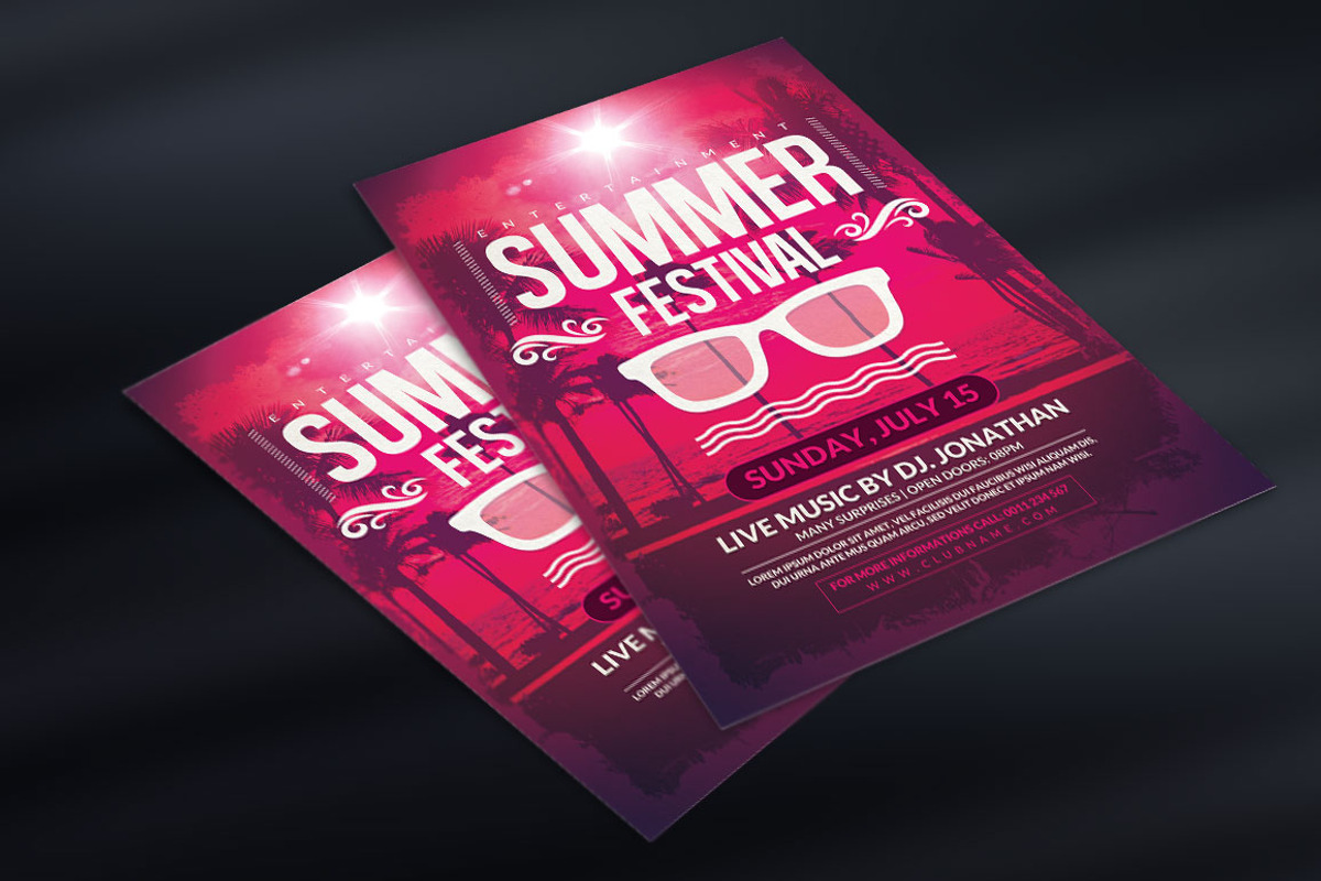 Summer Festival Flyer Template, a Flyer Template by Briell Design (Photo 3 of 3)