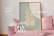 DIN A Frame Pink Couch Mockup (PSD), an Advertising Mockup by WasMockups (Thumbnail 2 of 5)