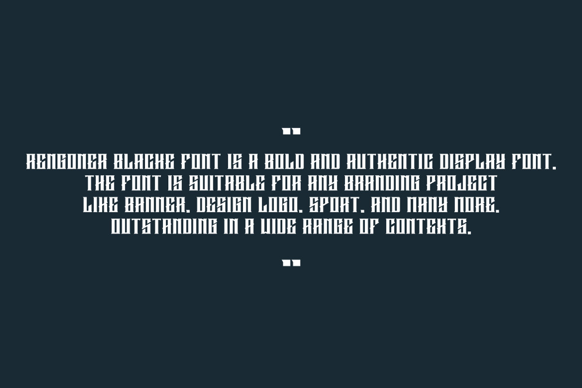Rengoner Blacke, a Serif Font by QR Design Studio (Photo 5 of 9)