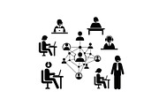 Remote Team Work Silhouettes Bundle, a Graphic by musafir_fashion (Thumbnail 10 of 14)