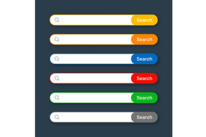 Various search bar templates, an Object Illustration by 32pixels