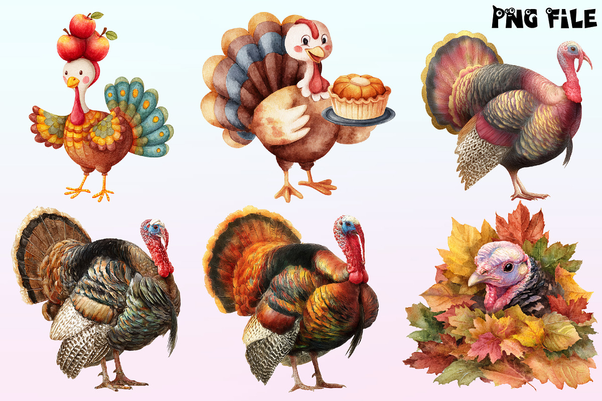 Thanksgiving Turkey Clipart, a Graphic by CitraGraphics (Photo 2 of 4)