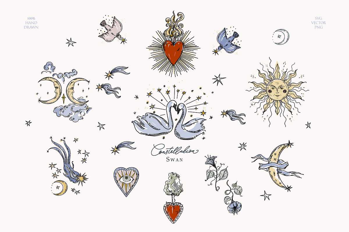 Whimsical Celestial Curtain Frames, a Decorative Illustration by Summer Nightingale Art (Photo 5 of 12)