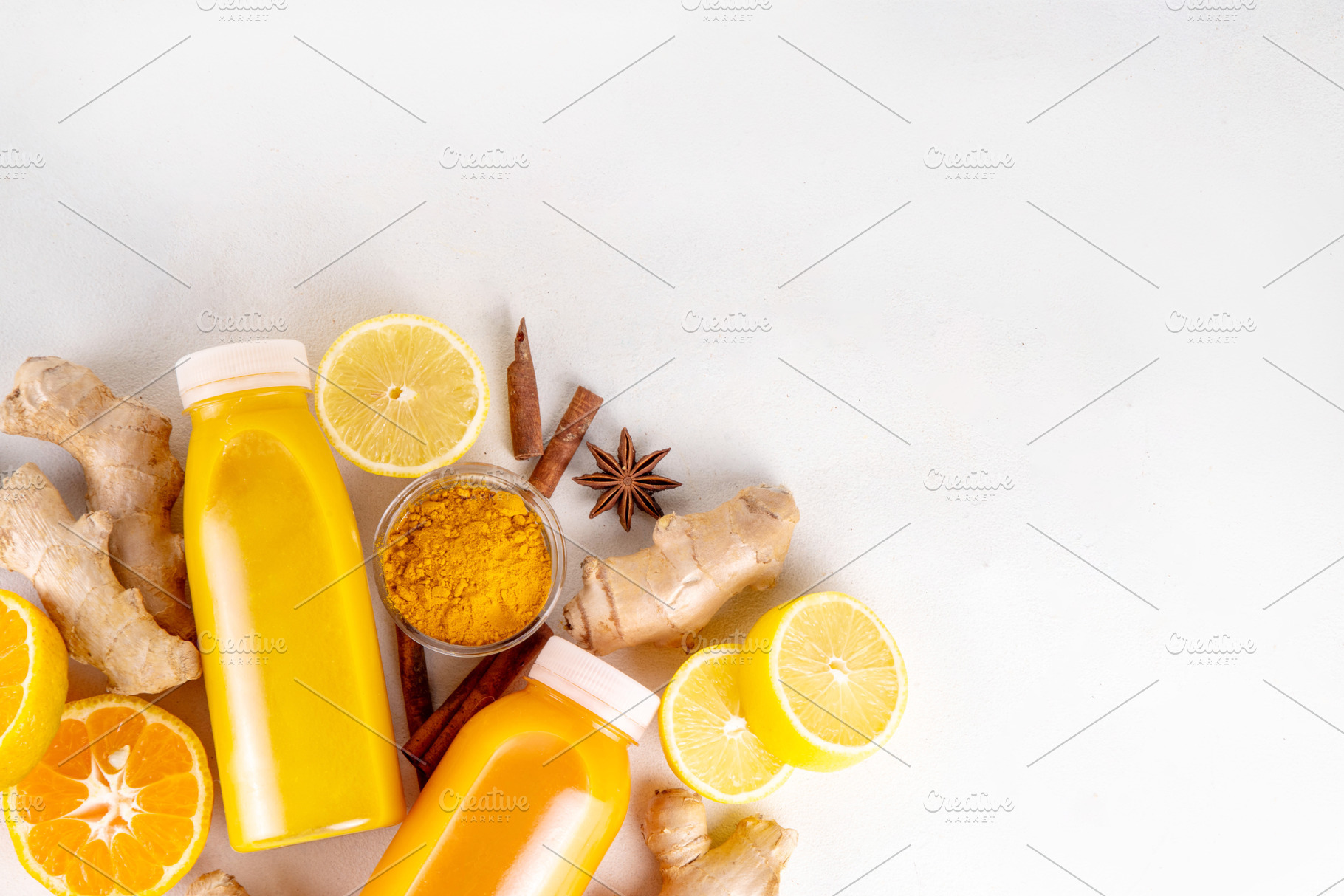 Ginger turmeric immunity shot, a Food & Drink Photo by Rimma