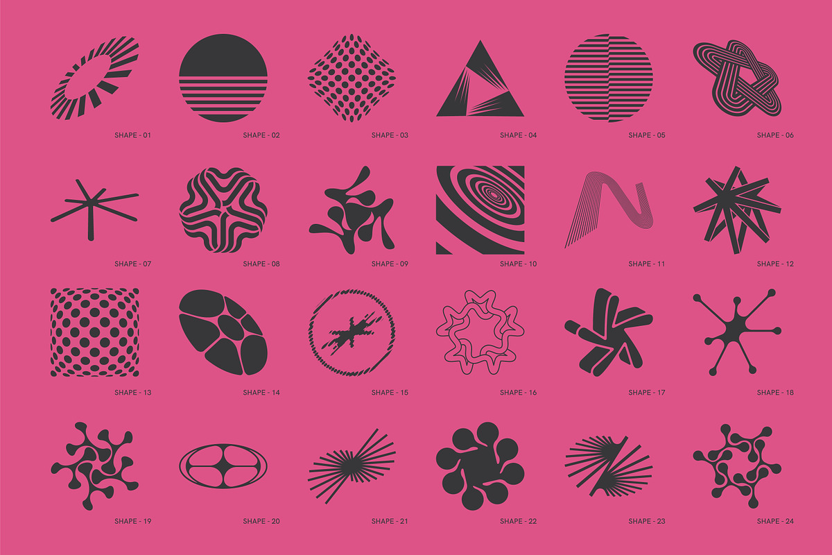 120 Abstract Geometric Shapes Part 5, a Graphic by Vanzyst (Photo 2 of 6)