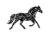 Running Horse Silhouette SVG Bundle, an Illustration by Creativeshirt (Thumbnail 24 of 31)