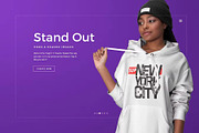 Female Apparel Mockup Template Set, a Shirt Mockup by PaperMoon (Thumbnail 3 of 5)
