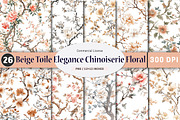 Toile Elegance Chinoiserie Floral, a Pattern Graphic by SinaCreation (Thumbnail 1 of 5)