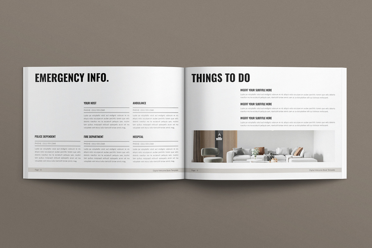 Digital Welcome Book Landscape, a Brochure Template by E-Type (Photo 4 of 7)