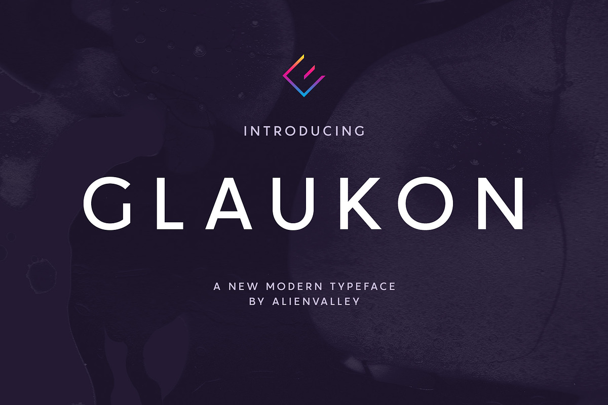 Glaukon - Modern Sans-Serif, a Sans Serif Font by AlienValley (Photo 1 of 7)