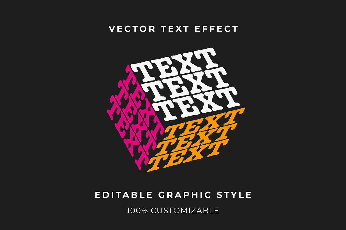 Extrude Cube 3D Text Effect preview 2