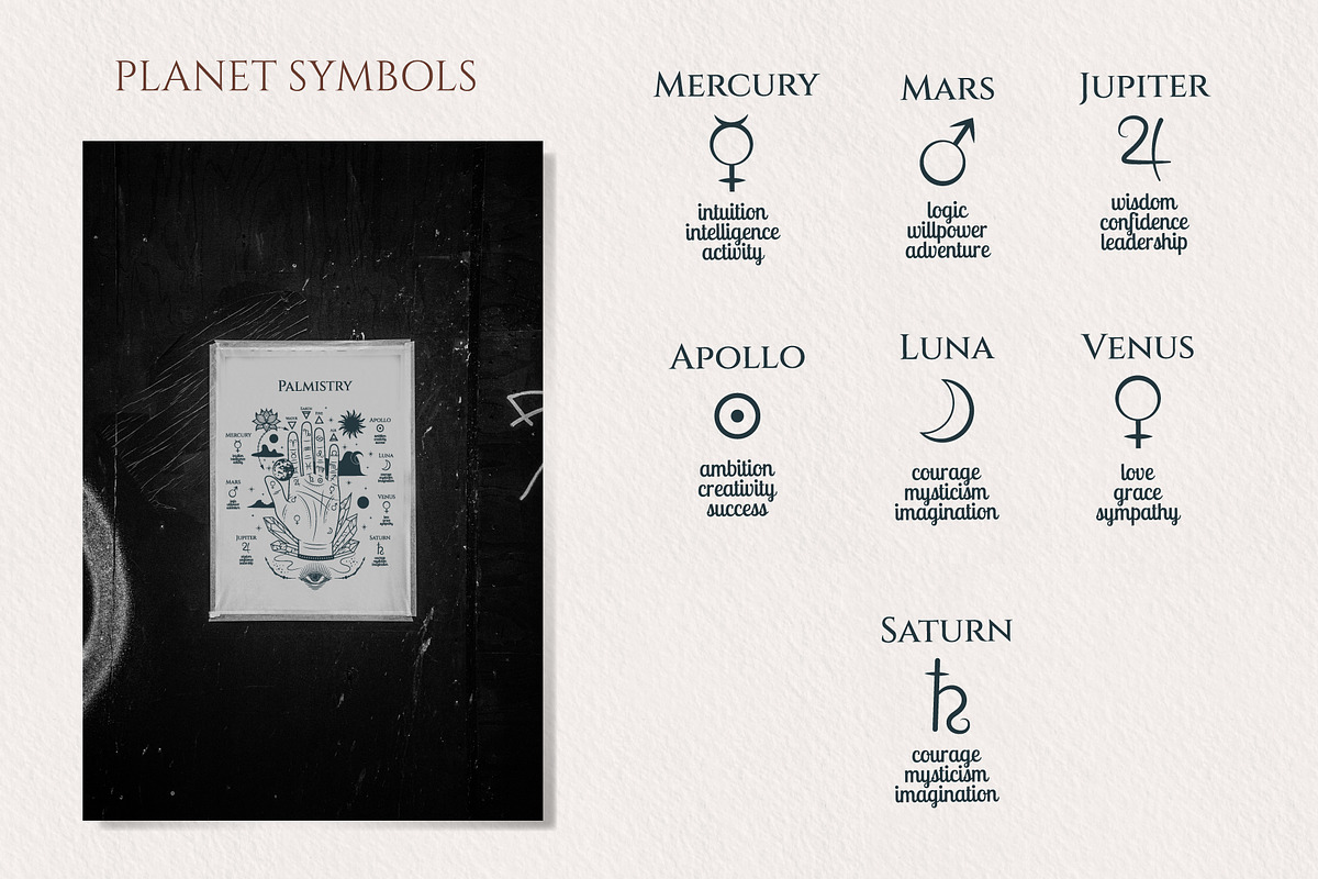 Palmistry & Astrology Reading Set, an Illustration by KirillsWorkshop (Photo 6 of 7)