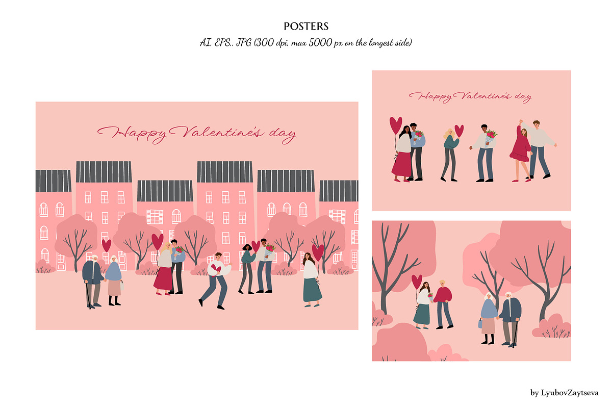 Couple in love clipart | ai png svg, a Person Illustration by LyubovZaytseva (Photo 12 of 19)