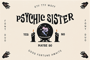 Psychic Sister Mystical Font Duo