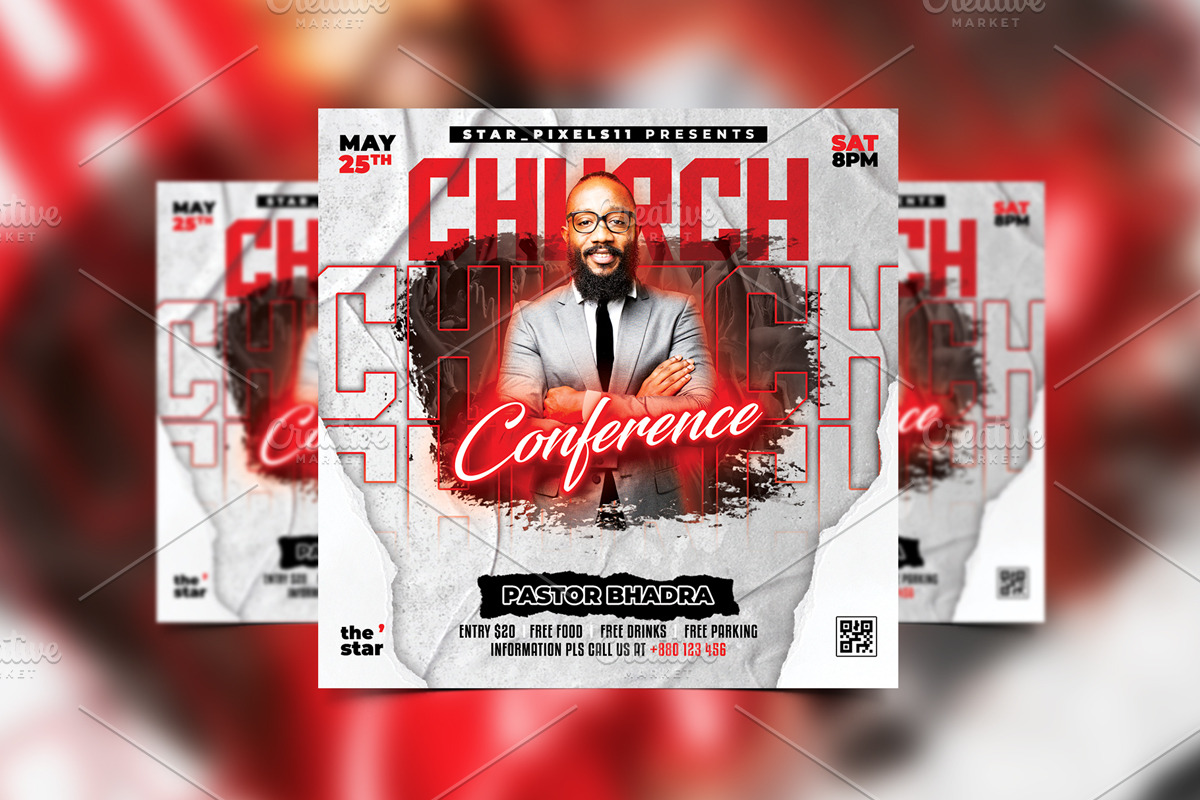 20 Church Flyers Bundle, a Flyer Template by StarPixles11 (Photo 10 of 15)