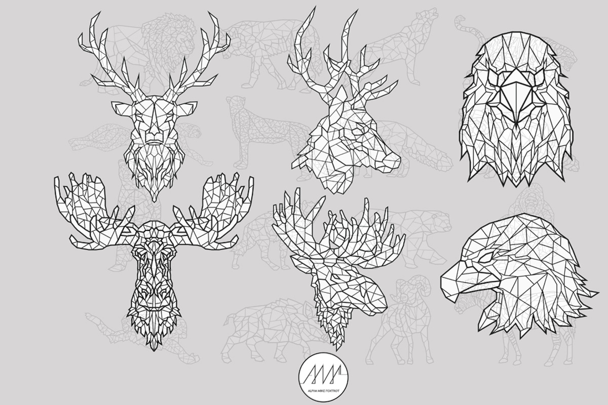 Geometric Animals Collection, an Animal Illustration by Alpha Mike Foxtrot (Photo 5 of 10)