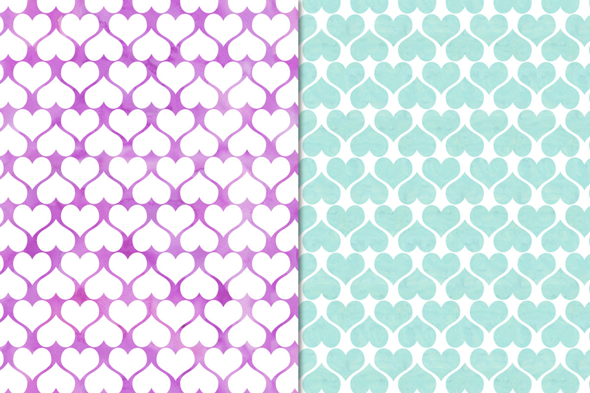 Cool Watercolor Pattern Backgrounds, a Pattern Graphic by Paper Element (Photo 3 of 5)
