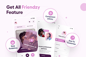 Friendzy - Dating App UI Kit