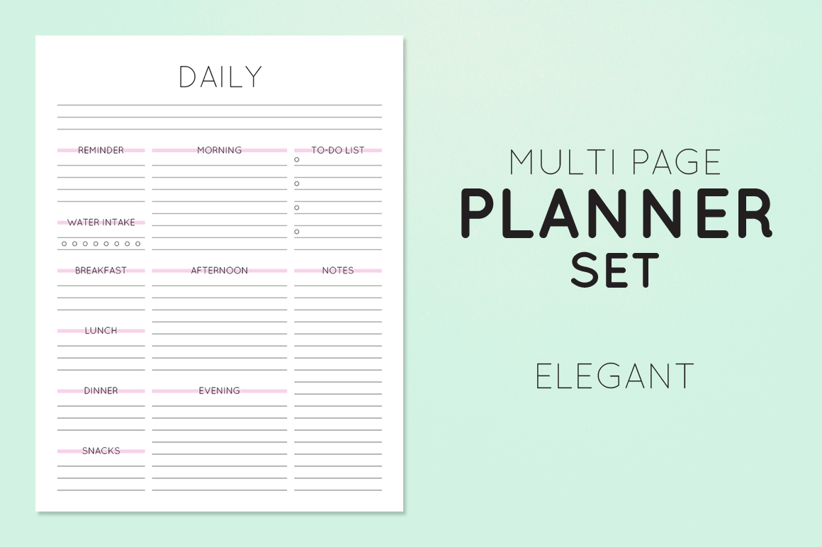 Planner Set - Elegant, a Stationery Template by Lacy's Designs ...